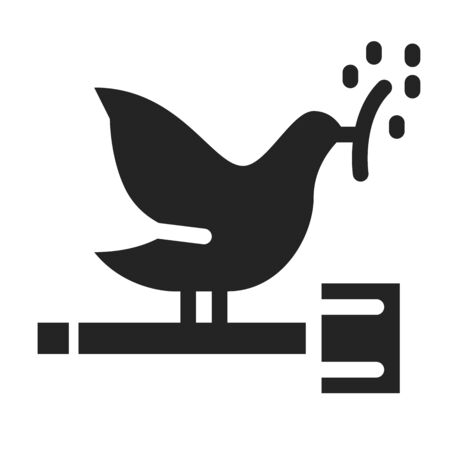 Peace, justice and strong institutions black glyph icon. Corporate social responsibility. Sustainable Development Goals. SDG sign. Pictogram for ad, web, mobile app. UI UX design elementのイラスト素材