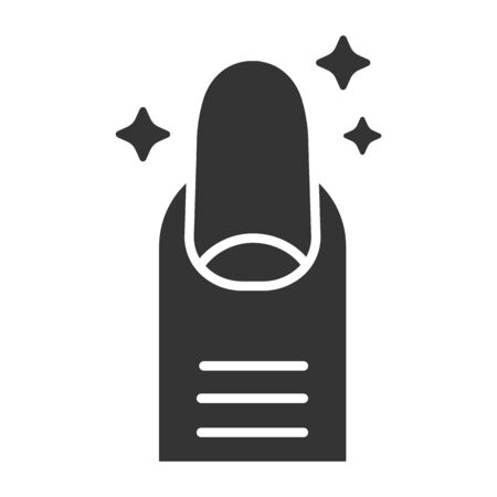 Manicure black glyph icon. Nail service. Beauty industry. Pictogram for web page, promo. UI UX GUI design elementのイラスト素材