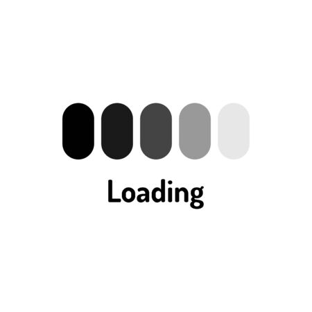 Download black flat icon. Loading sign. Vector illustration for web page, app, promo. UI UX GUI...