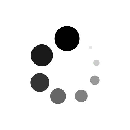 Download black flat icon. Loading sign. Vector illustration for web page, app, promo. UI UX GUI design element. Editable strokeのイラスト素材