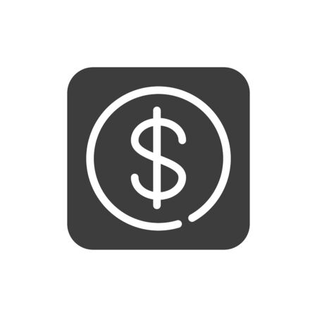Bank item, money exchange black glyph icon. Public navigation. Pictogram for web page, mobile app, promo. UI UX GUI design element. Editable strokeのイラスト素材