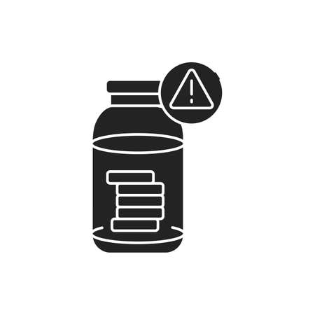 Pension scam black glyph icon. Illegal action. Persuading pension savers to transfer their entire pension savings. Pictogram for web page, mobile app, promo. UI UX GUI design elementのイラスト素材