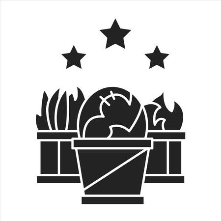 Plant propagation black glyph icon. The process which grows new plants from a variety of sources: seeds, cuttings, and other plant parts. Pictogram for web page, mobile app, promoのイラスト素材