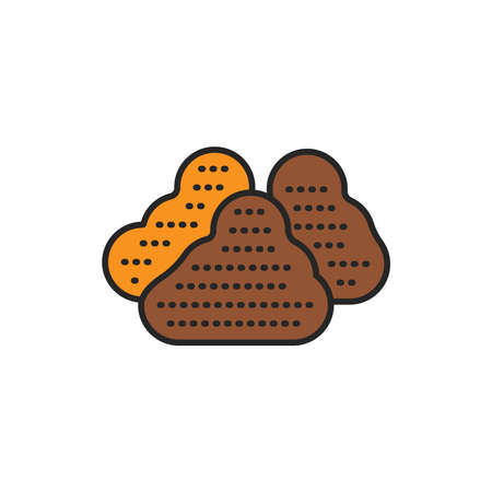 Types soil color line icon. Pictogram for web page, mobile app, promo.のイラスト素材