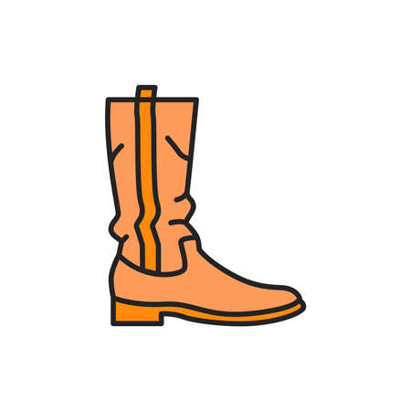 Boots color line icon. Pictogram for web page, mobile app, promo.の写真素材