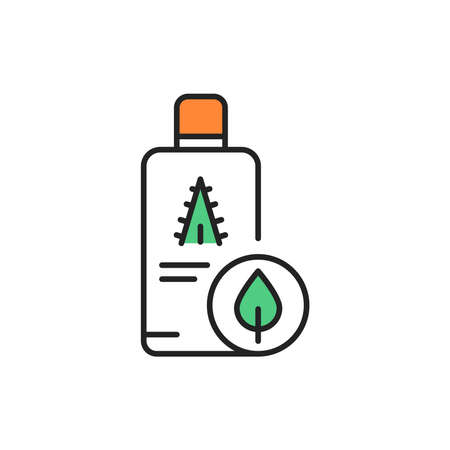 Organic aloe juice color line icon. Pictogram for web page, mobile app, promo.のイラスト素材