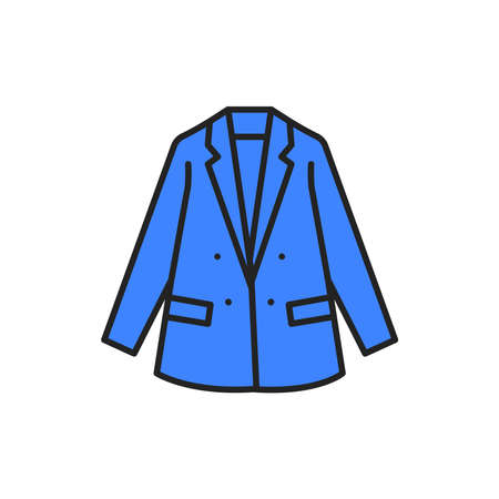 Blazer color line icon. Pictogram for web page, mobile app, promo.のイラスト素材