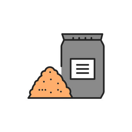 Bulk materials color line icon. Pictogram for web page, mobile app, promo.のイラスト素材