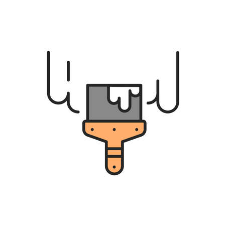 Drywall plasterboard color line icon. Pictogram for web page, mobile app, promo.のイラスト素材