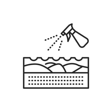 Splashing soil color line icon. Pictogram for web page, mobile app, promo. Editable stroke.のイラスト素材