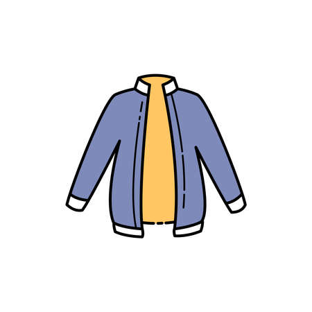 Thermo jacket olor line icon. Pictogram for web page, mobile app, promo. UI UX GUI design element. Editable stroke.のイラスト素材