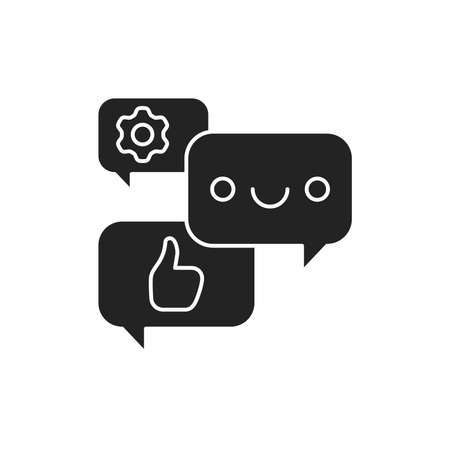 Community management glyph black icon. SMM promotion. Sign for web page, mobile app, button, logo. Vector isolated element. Editable stroke.のイラスト素材