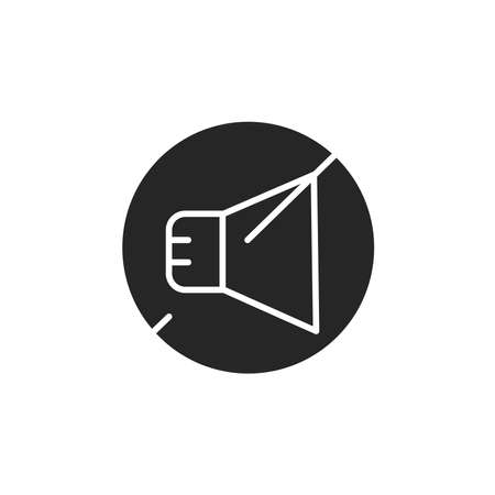 No sound color line icon. Pictogram for web page, mobile app, promo. UI UX GUI design element. Editable stroke.のイラスト素材