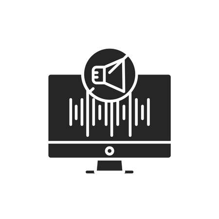 Noise reduction program color line icon. Pictogram for web page, mobile app, promo. Editable stroke.のイラスト素材
