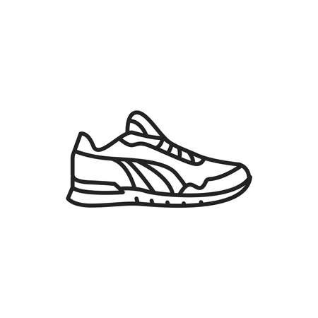 Sneakers color line icon. Pictogram for web page, mobile app, promo. UI UX GUI design element. Editable stroke.のイラスト素材