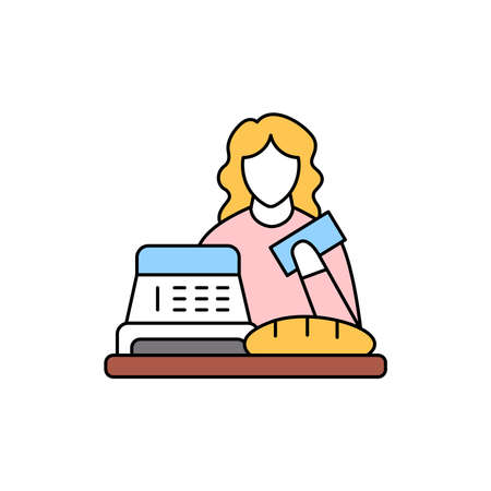 Buy food color line icon. Pictogram for web page, mobile app, promo. UI UX GUI design element. Editable stroke.のイラスト素材
