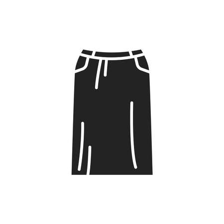 Straight skirt olor line icon. Pictogram for web page, mobile app, promo. UI UX GUI design element. Editable stroke.のイラスト素材