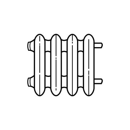 Heating battery olor line icon. Pictogram for web page, mobile app, promo. UI UX GUI design element. Editable stroke.のイラスト素材