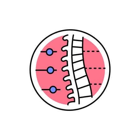 Orthopedics color line icon. Pictogram for web page, mobile app, promo. UI UX GUI design element. Editable stroke.のイラスト素材