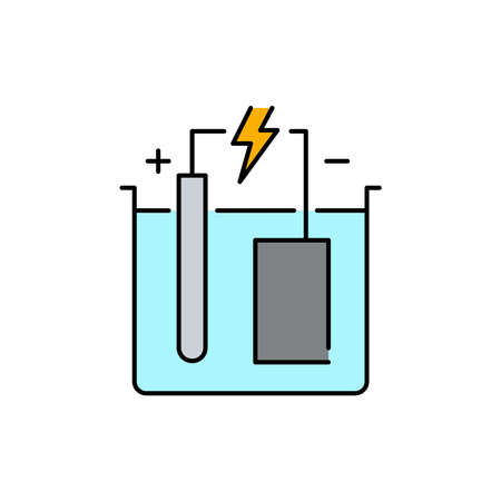 Galvanization olor line icon. Pictogram for web page, mobile app, promo. UI UX GUI design element. Editable stroke.のイラスト素材
