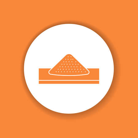 Ginseng powder glyph icon. Korean ginseng root extract. Dietary supplement product. Sign for web page, mobile app, button, logo.のイラスト素材