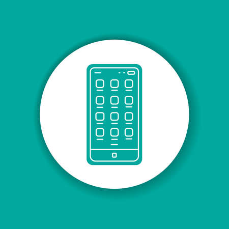 Mobile UI design color glyph icon. Pictogram for web page, mobile app, promo. UI UX GUI design elementのイラスト素材