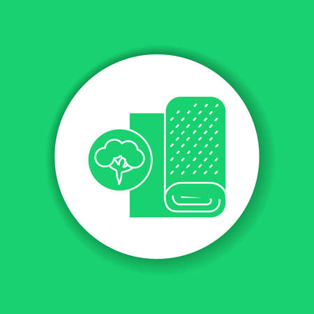 Cotton fabric black line icon. Pictogram for web page, mobile app, promo. UI UX GUI design element. Editable stroke.のイラスト素材
