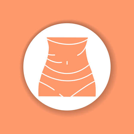 Body wrap black glyph icon. Pictogram for web page, mobile app, promo. Editable strokeのイラスト素材