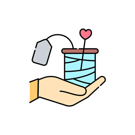 Handmade olor line icon. Life for yourself. Abandonment of other people's goals. Pictogram for web page, mobile app, promo. UI UX GUI design element. Editable stroke.のイラスト素材