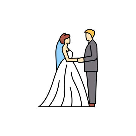 Friends olor line icon. Different stages person's life. Pictogram for web page, mobile app, promo. UI UX GUI design element. Editable stroke.のイラスト素材