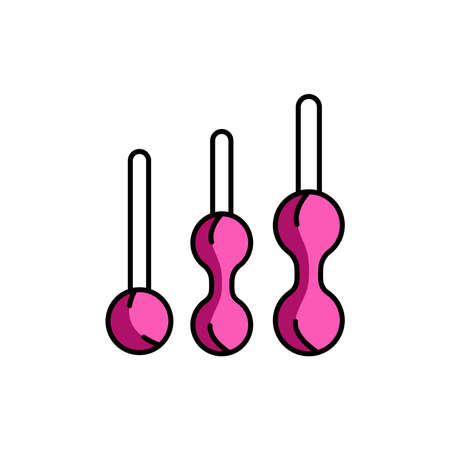 Kegel trainer color line icon. Sex toy. Pictogram for web page, mobile app, promo.のイラスト素材