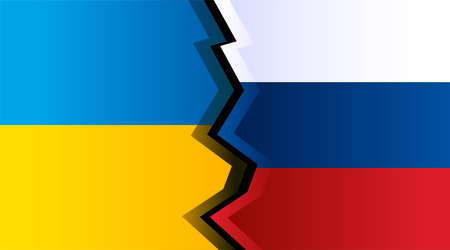 Map of the war in Ukraine. Ukraine and Russia military conflict.のイラスト素材