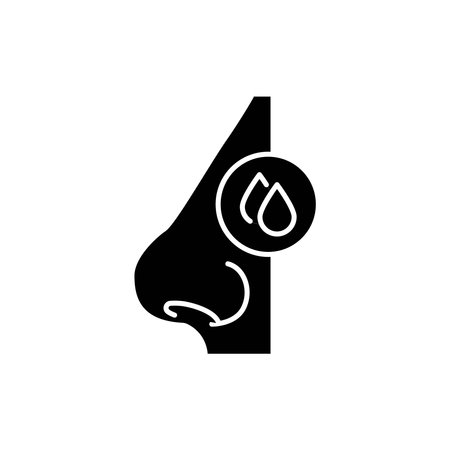 Nosebleeds color line icon. Human diseases. Pictogram for web page, mobile app, promo.のイラスト素材
