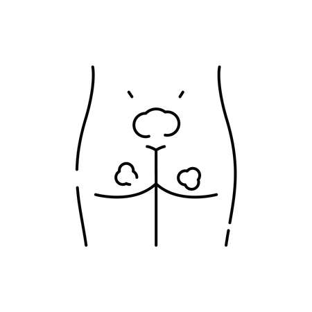 Bedsore color line icon. Human diseases. Pictogram for web page, mobile app, promo.のイラスト素材