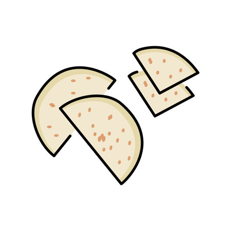 Chopped eggplant color line icon. Natural vegetable.のイラスト素材