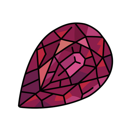 Birthstone color line icon. Precious stones.のイラスト素材