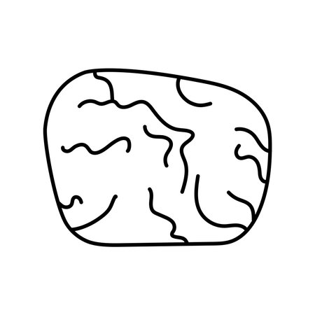 Nephritis color line icon. Precious stones.のイラスト素材