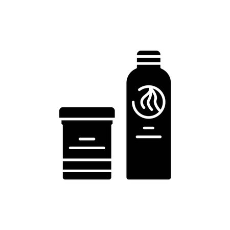 Clarifiers and oxides for hair coloring color line icon. Pictogram for web pageのイラスト素材