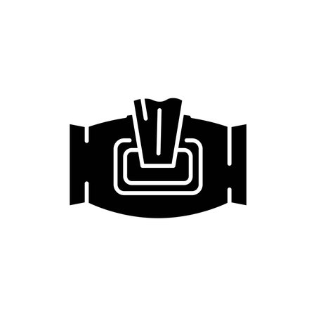 Disposable wipes color line icon. Pictogram for web pageのイラスト素材