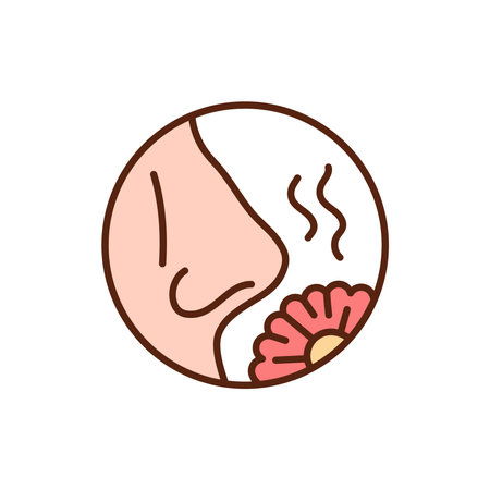 Aroma of flowers color line icon. Pictogram for web pageのイラスト素材