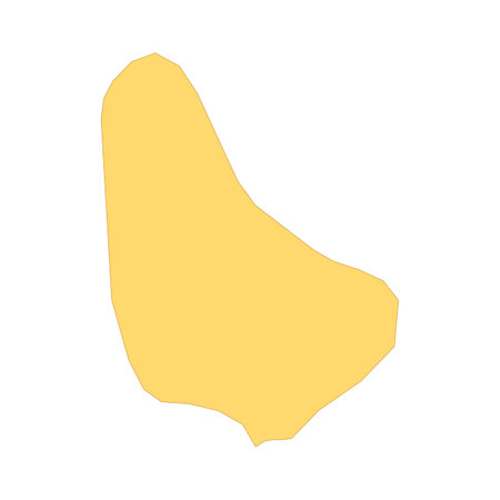 Barbados map color line element. Border of the country.のイラスト素材