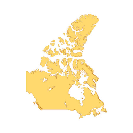 Canada map color line element. Border of the country.のイラスト素材