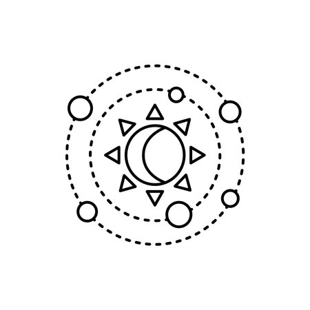 Astrology line icon. Isolated vector element.のイラスト素材