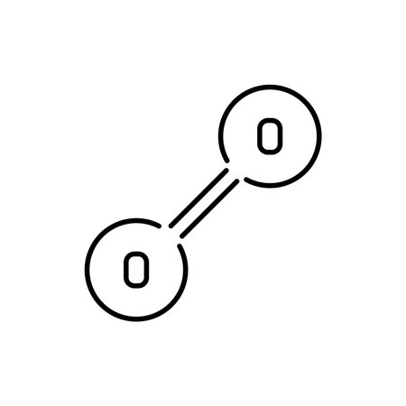 Oxygen formule color line icon. Pictogram for web page, mobile app, promo.のイラスト素材
