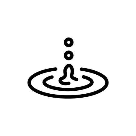 Water color line icon. Liquid flow. Natural resourceのイラスト素材