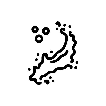 Water splash color line icon. Liquid flow. Natural resourceのイラスト素材