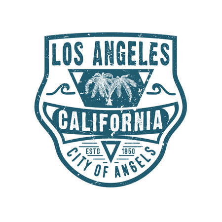 CITY OF ANGELS LOS ANGELES CALIFORNIA.のイラスト素材