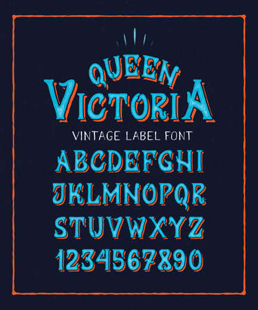 FONT QUEEN VICTORIA.のイラスト素材