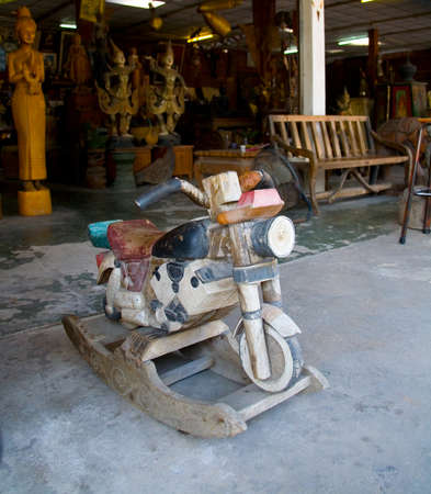 Patong, Thailand, January 31, 2017: Thai toy-rocking motor scooter for children.のeditorial素材