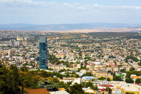 City landscape. View of the city of Tbilisi from a height.